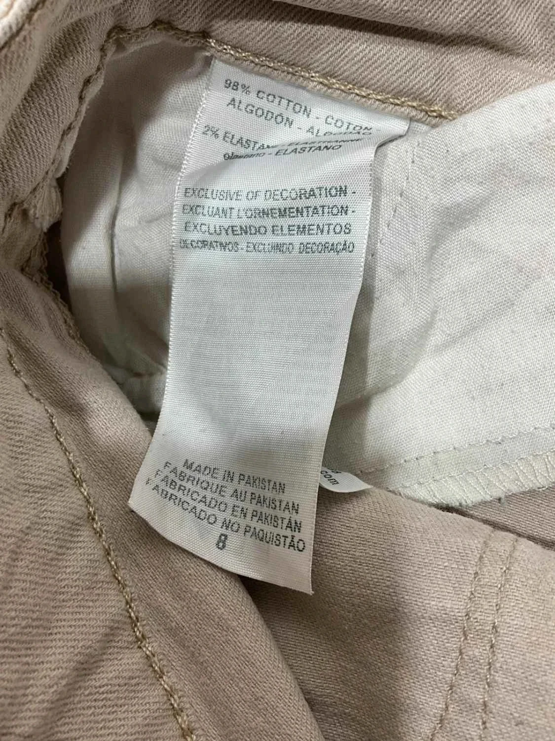 Short Levi's Modern Crop Preppy Femme 98% Coton Gris Slv018 – photo 10